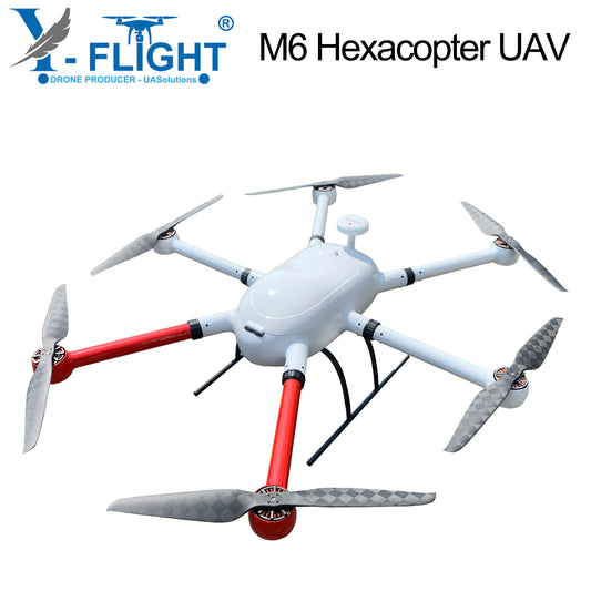M6P Hexacopter (6-Axis) Carbon Fiber One-piece Casing Industrial Drone (Advanced Version - TM-6 Motor) (Batteries Max. Endurance Up to 36km, Customized for More than 36KM)